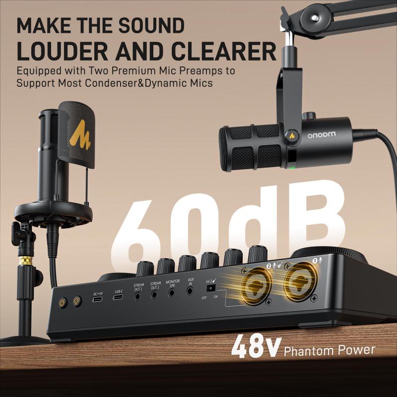 MaonoCaster E2 Gen2 - Pacote Completo de Equipamento para Podcast